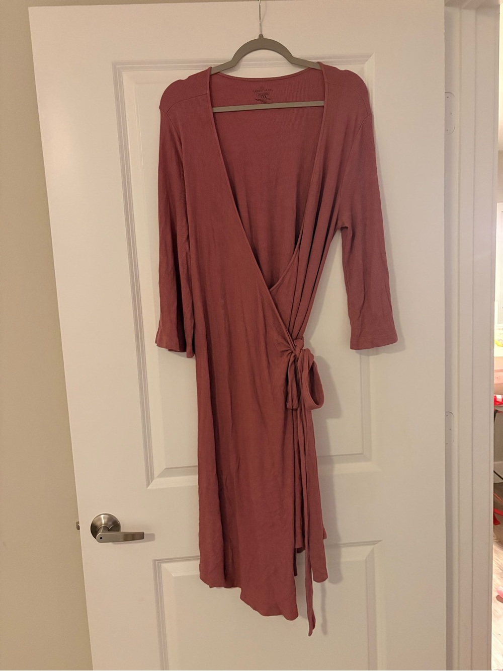 Caden Lane Mauve Pink Wrap Robe with Side Tie